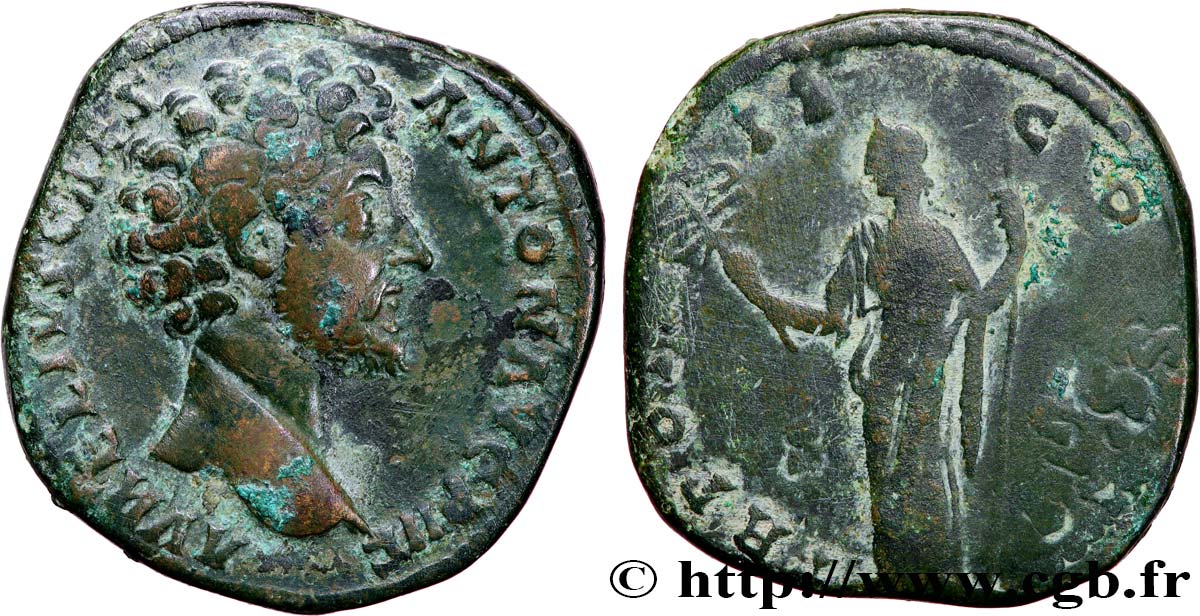 MARCUS AURELIUS Sesterce fSS