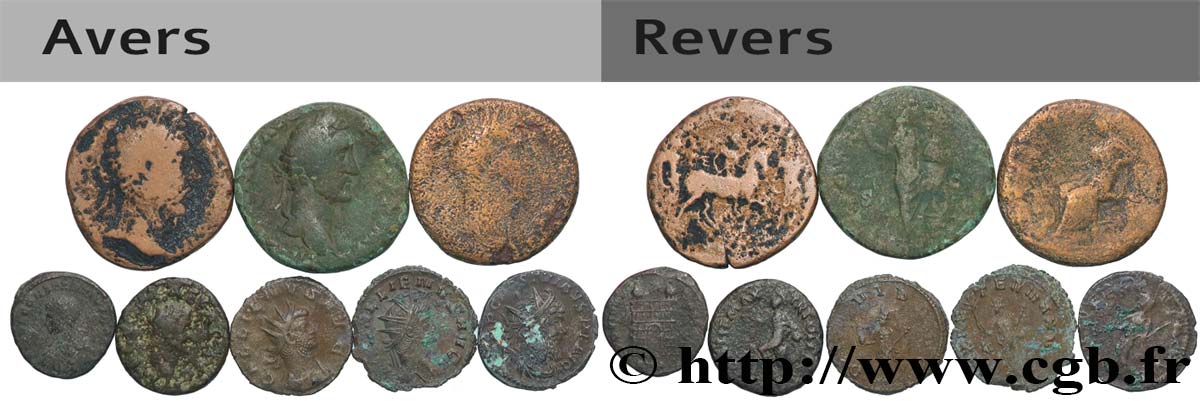 LOTS Lots de 8 monnaies lot