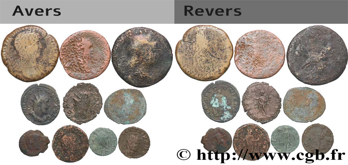 LOTS Lots de 10 monnaies lot