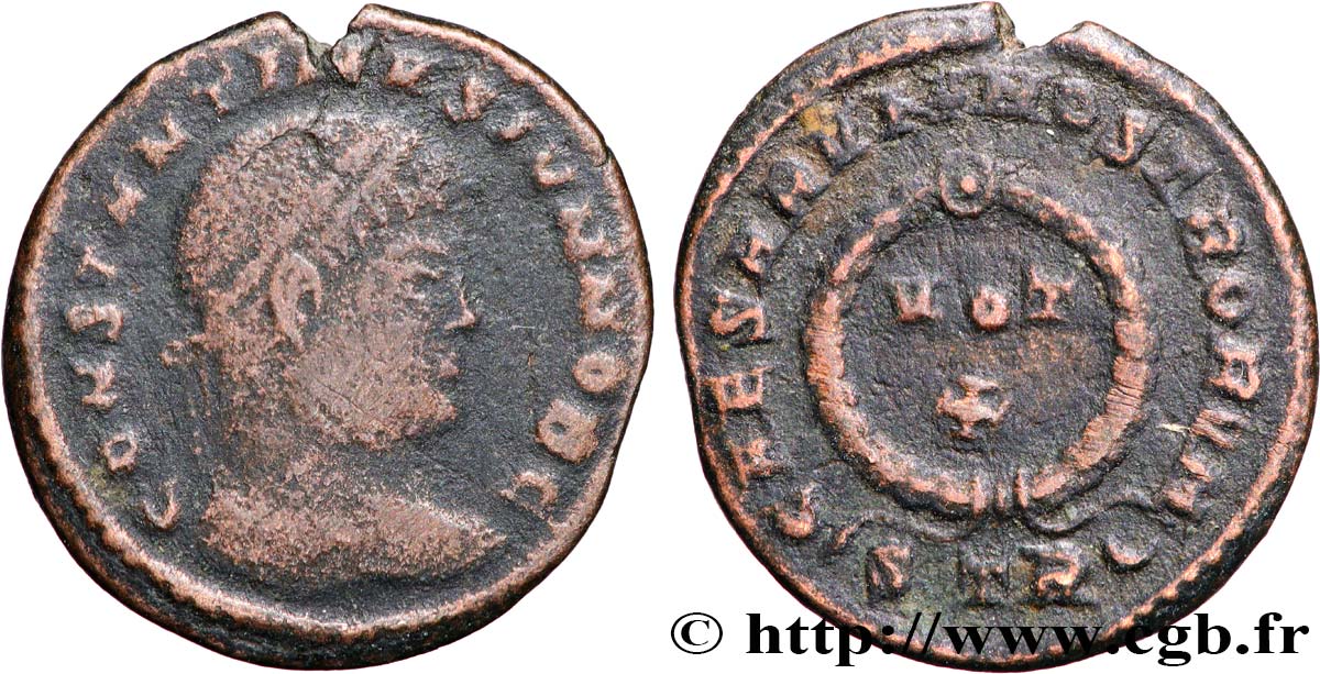 CONSTANTIN II Centenionalis ou nummus TB+