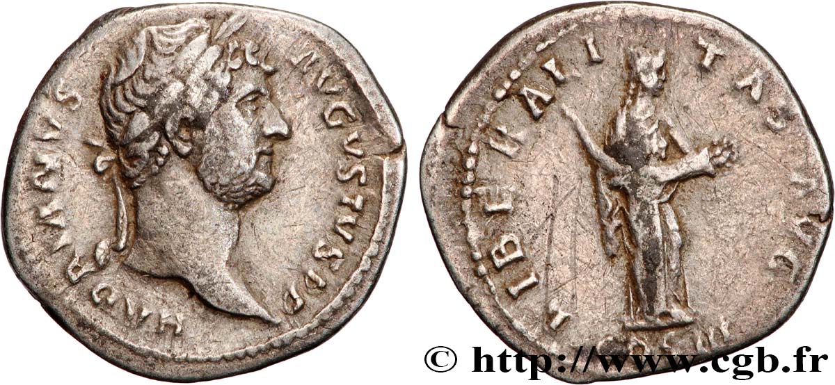 HADRIAN Denier XF