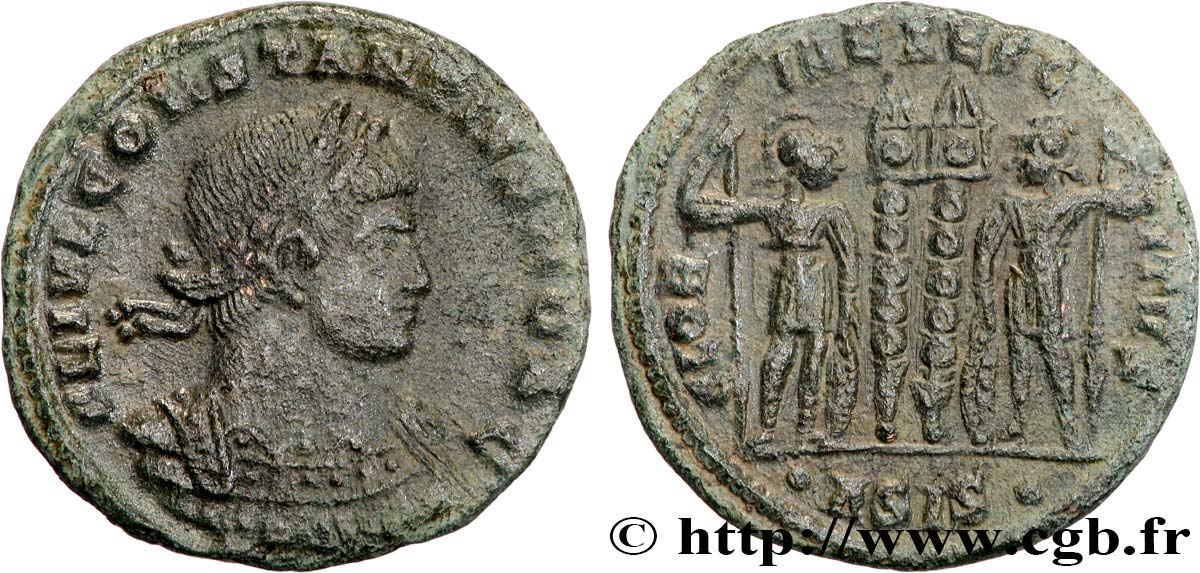 CONSTANCE II Centenionalis ou nummus TTB
