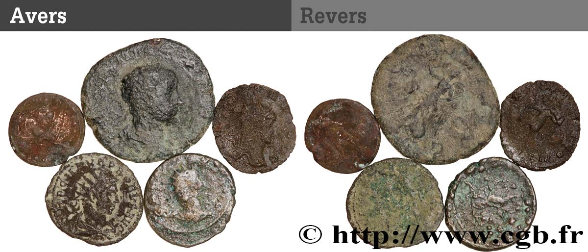 LOTS Lot de 5 monnaies romaines lot
