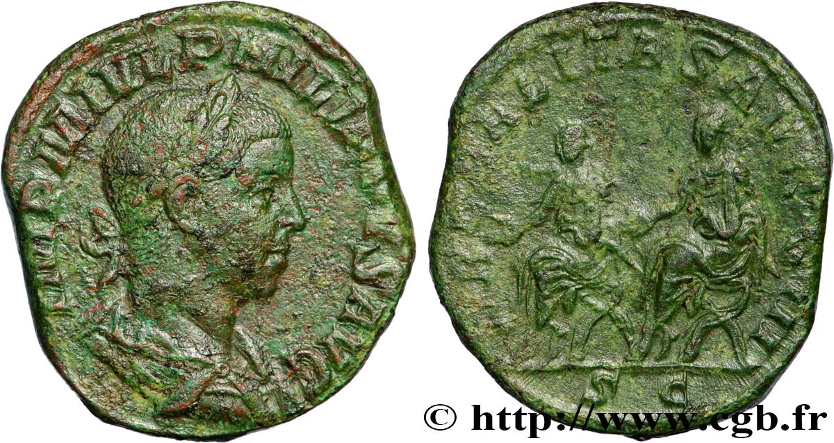 PHILIPPUS II Sesterce XF