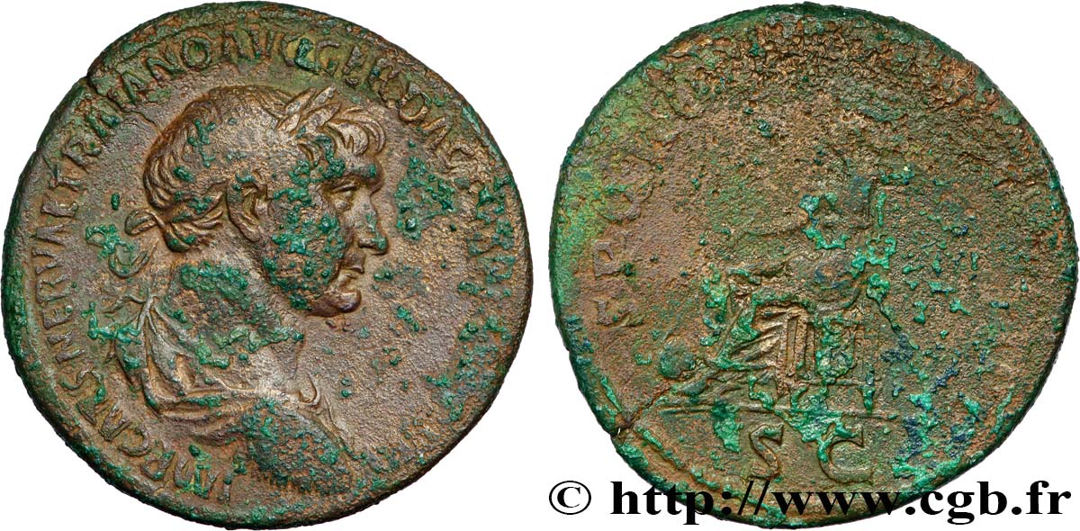 TRAJANUS Sesterce XF/VF