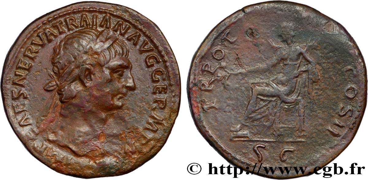 TRAJANUS Sesterce XF/VF