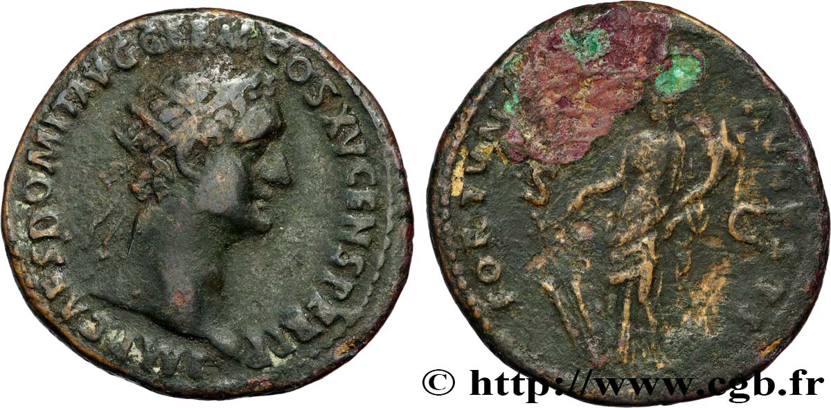 DOMITIANUS Dupondius XF/VF