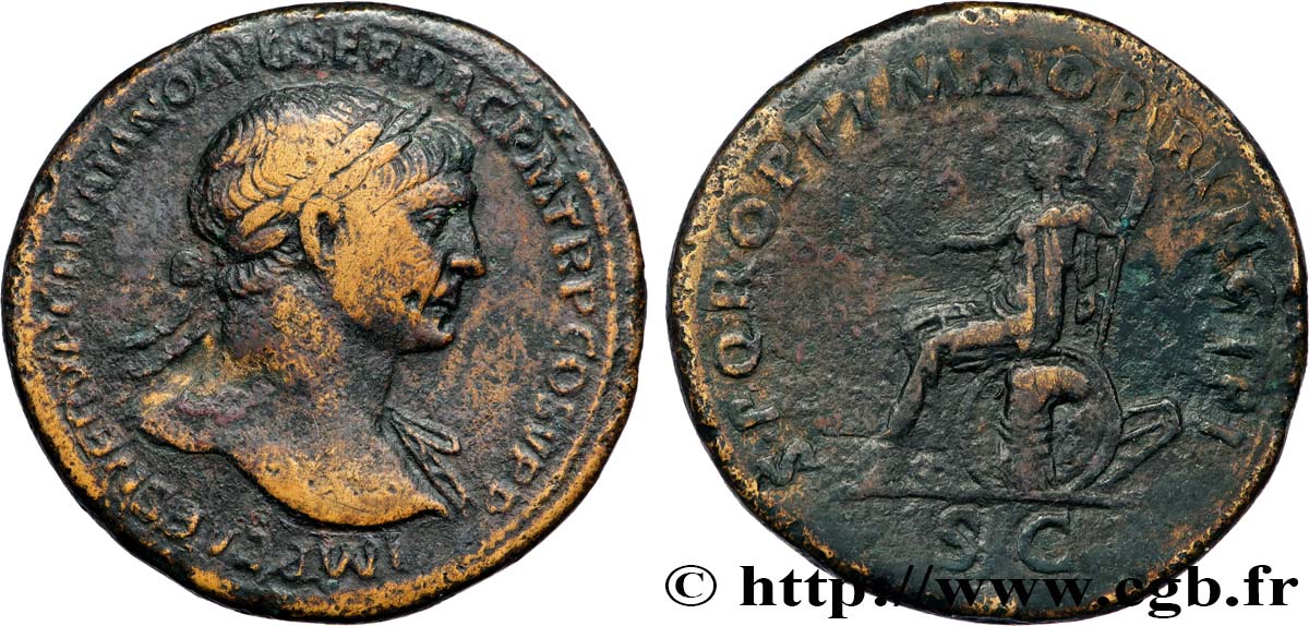 TRAJANUS Sesterce XF/VF