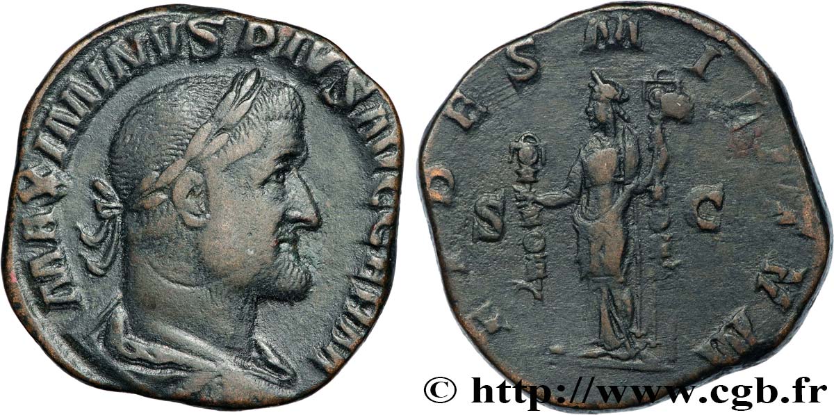 MAXIMIN Ier THRACE Sesterce TTB+/TTB