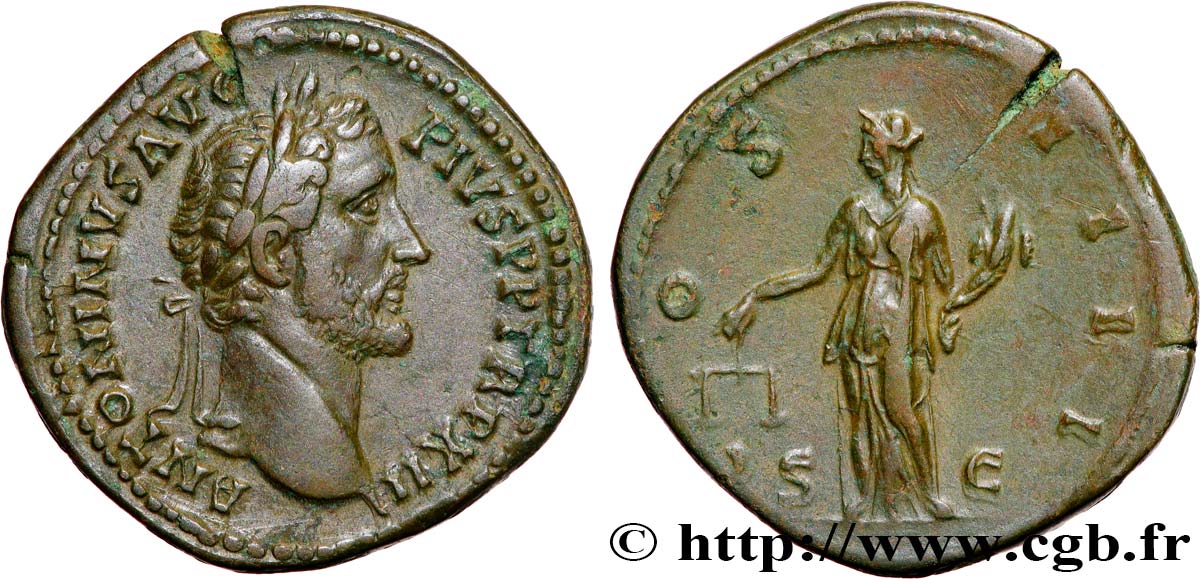 ANTONINUS PIUS Sesterce AU/XF