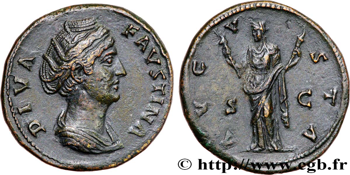 FAUSTINE MÈRE Sesterce TTB+