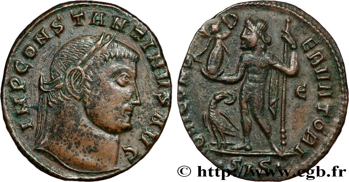 CONSTANTINE I THE GREAT Follis ou nummus AU/AU