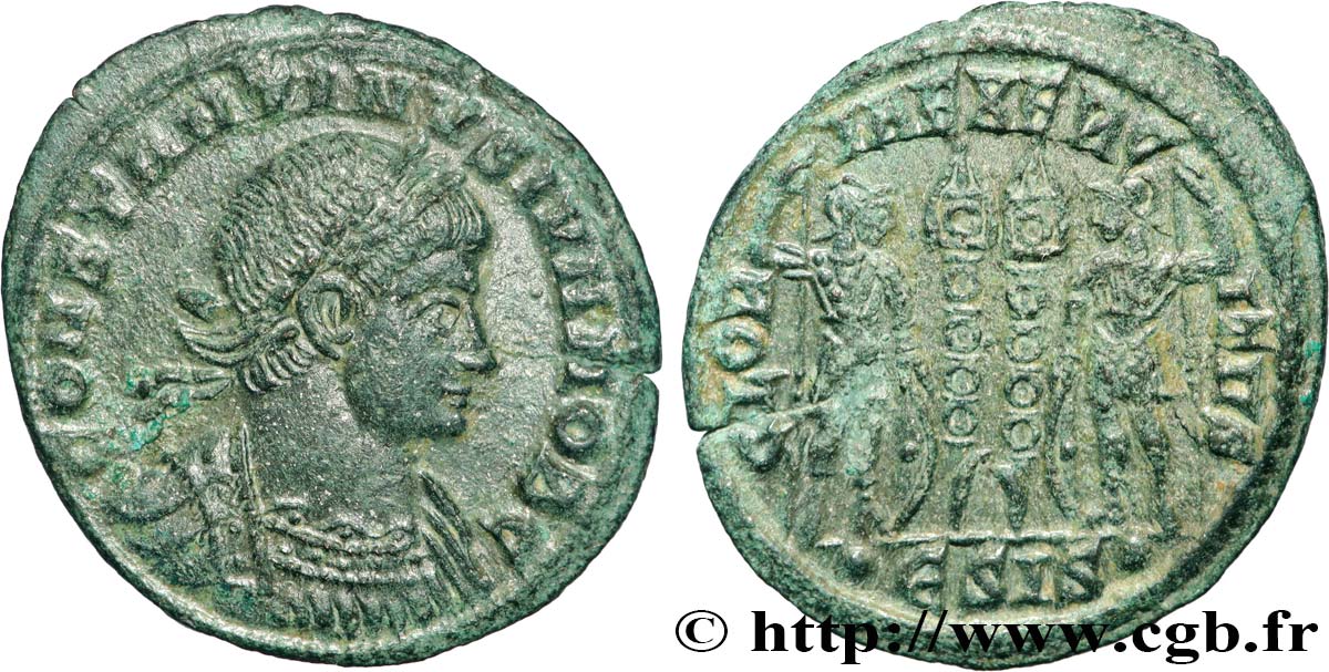 CONSTANTINE II Centenionalis ou nummus AU