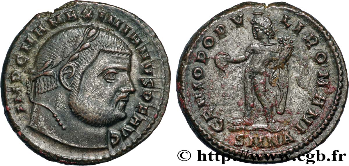 MAXIMIEN HERCULE Follis ou nummus TTB+