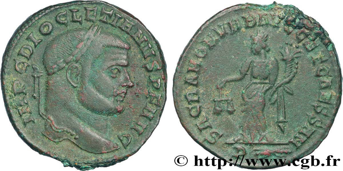 DIOCLETIAN Follis ou nummus AU