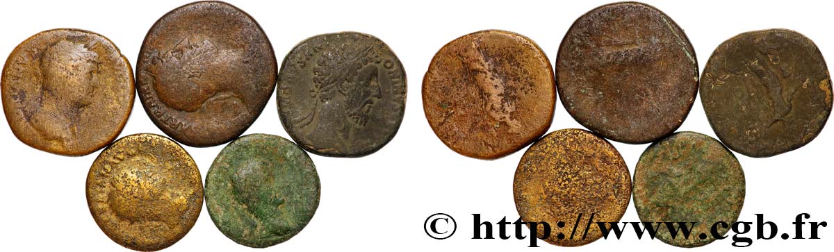 LOTS Lots de 5 monnaies lot