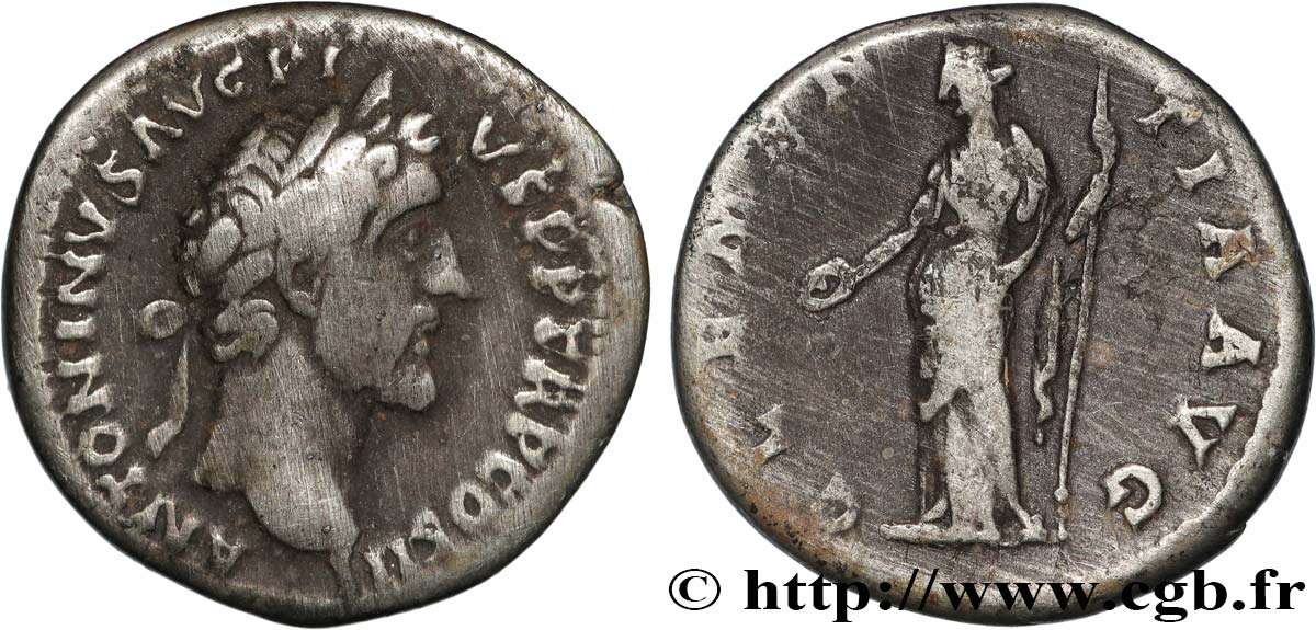 ANTONINUS PIUS Denier XF