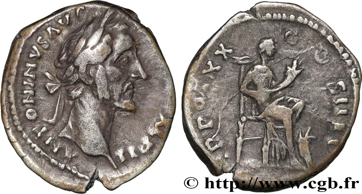 ANTONINUS PIUS Denier XF