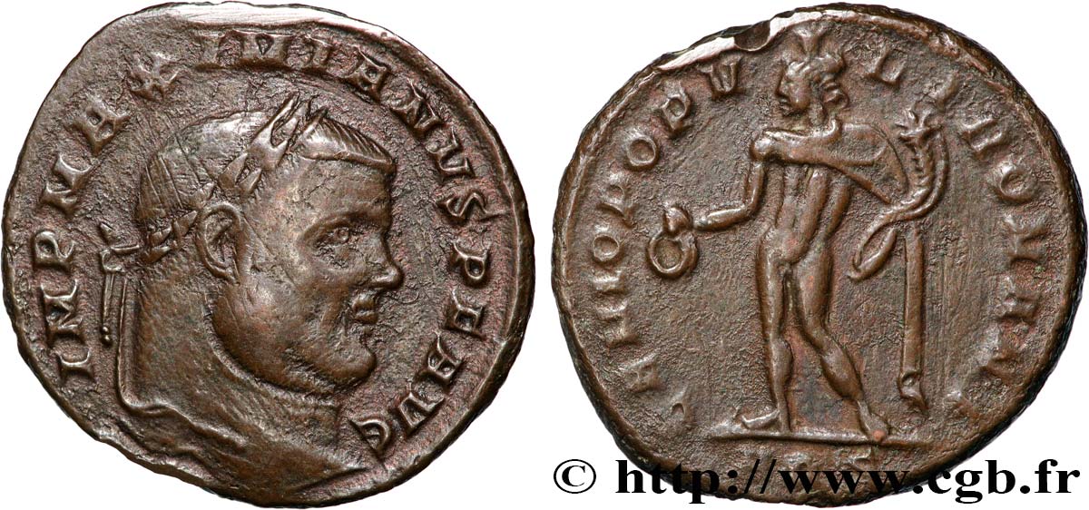 MAXIMIANUS HERCULIUS Follis ou nummus AU