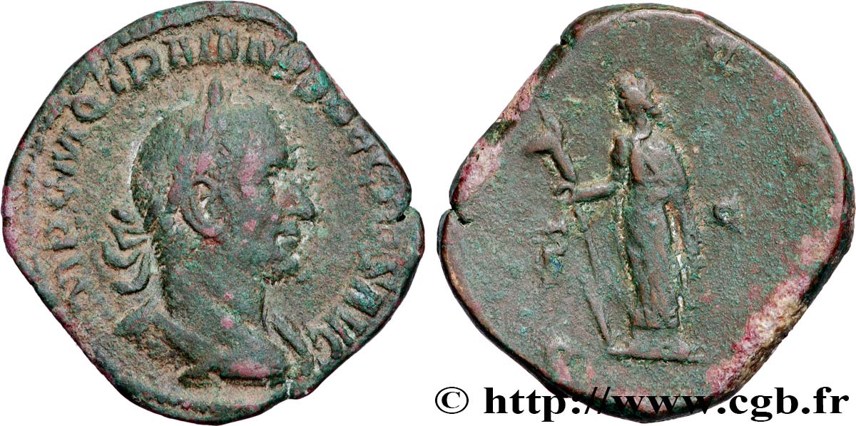 TRAJAN DÈCE Sesterce TTB/TB+