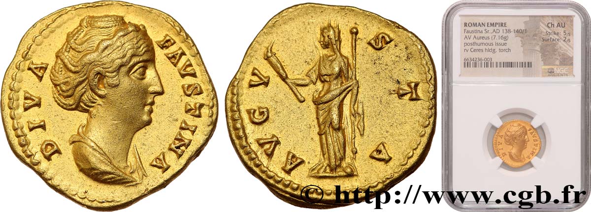 FAUSTINA MAGGIORE Aureus MS