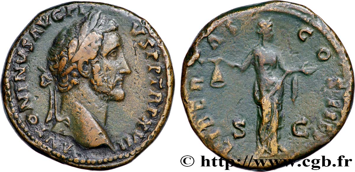 ANTONINUS PIUS Sesterce XF