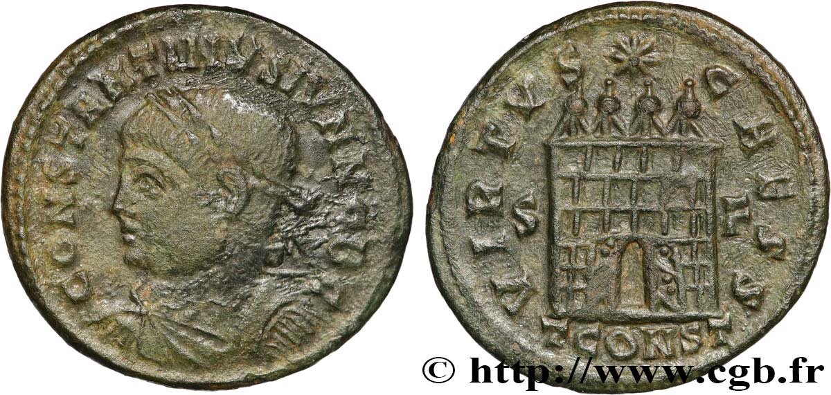CONSTANTIN II Centenionalis ou nummus TTB+