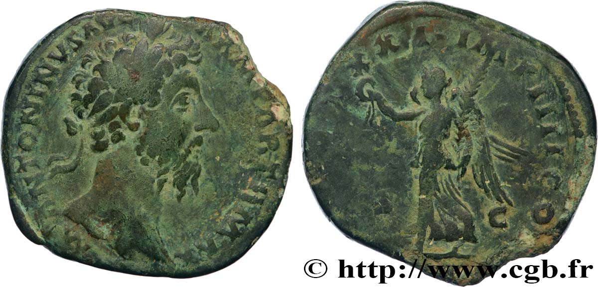 MARCUS AURELIUS Sesterce XF/VF
