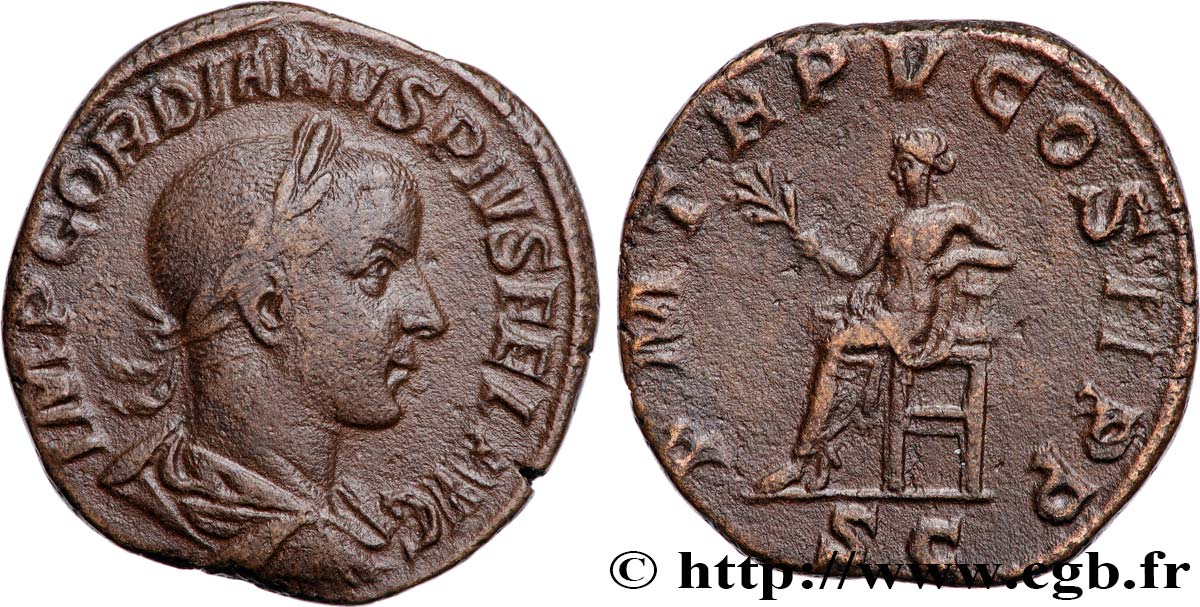 GORDIANUS III Sesterce SS/fVZ