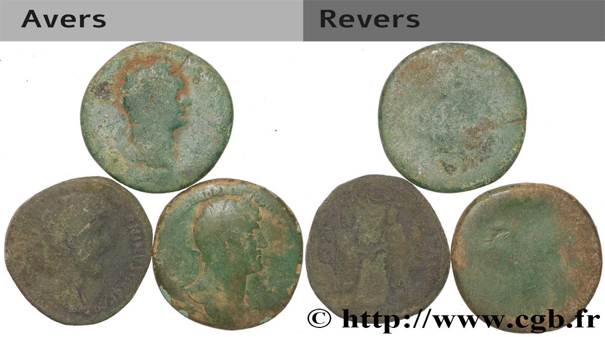 LOTS Lots de 3 monnaies lot