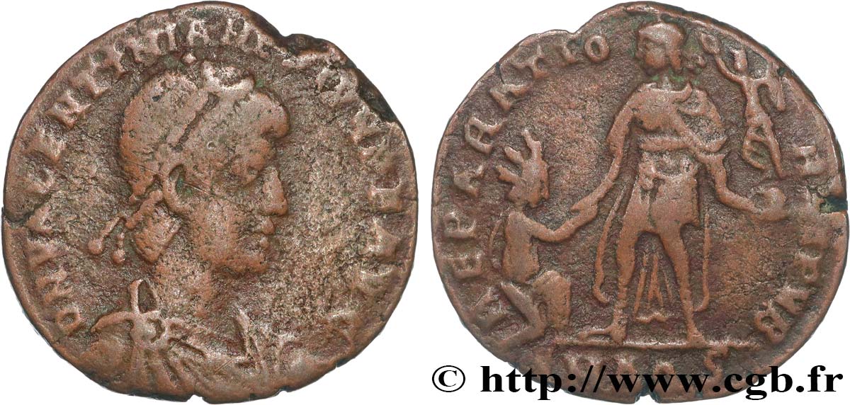 VALENTINIEN II Maiorina pecunia TB+