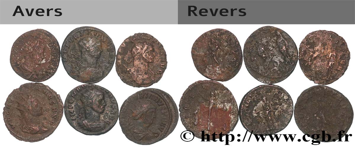 LOTS Lots de 6 monnaies lot