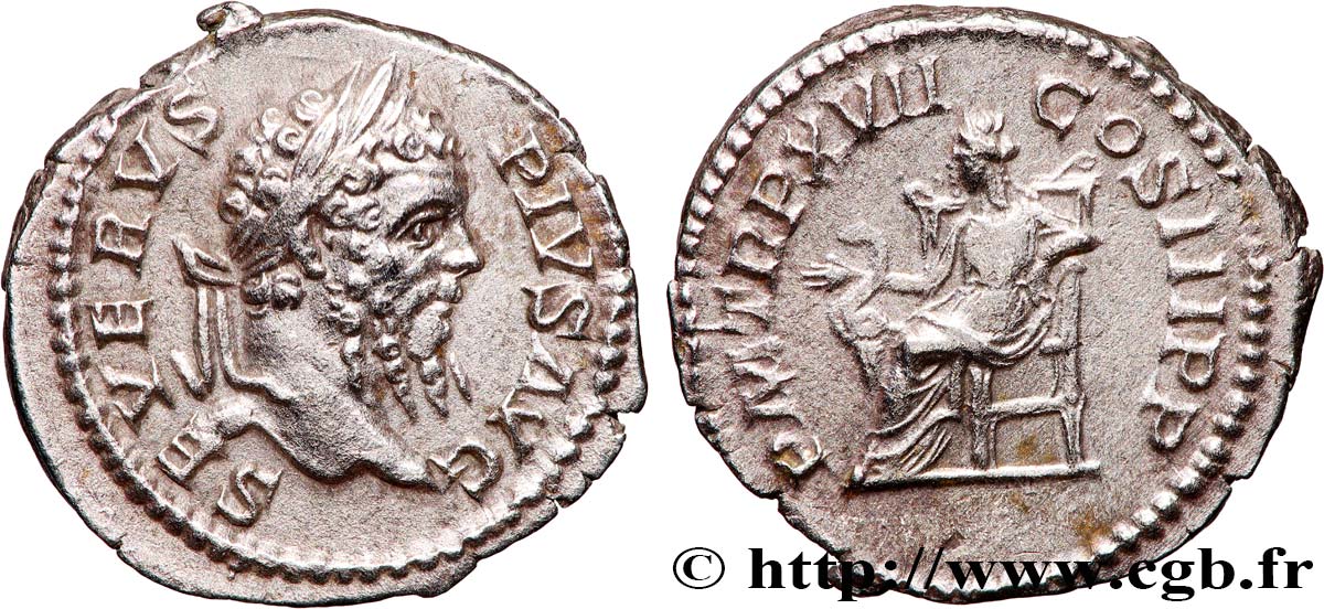 SEPTIME SÉVÈRE Denier SUP/TTB+