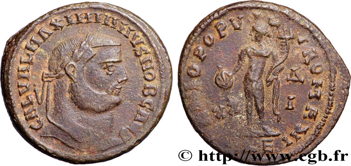 GALÈRE Follis ou nummus TTB+/TTB