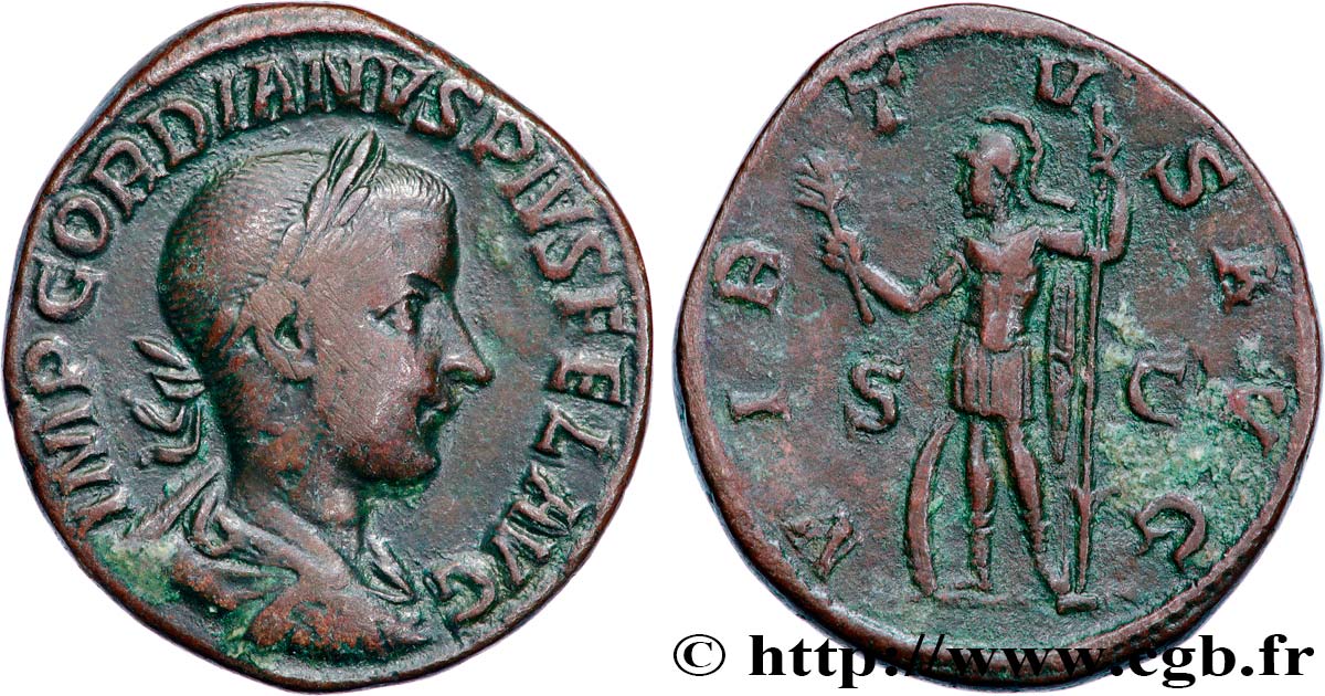 GORDIANUS III Sesterce SS