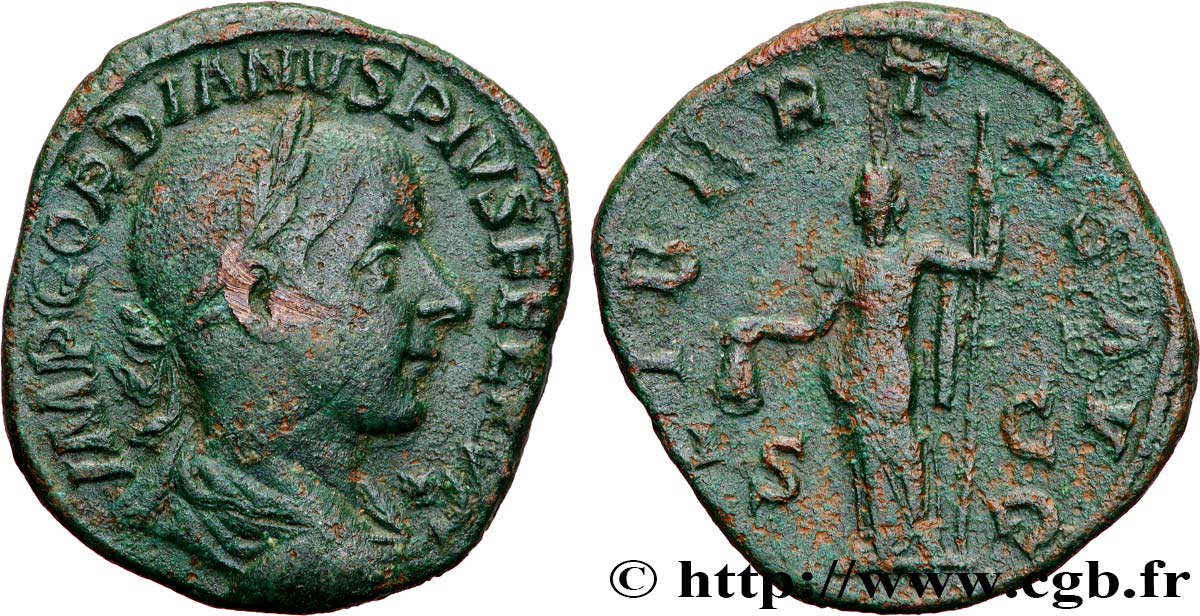 GORDIANUS III Sesterce SS/fSS