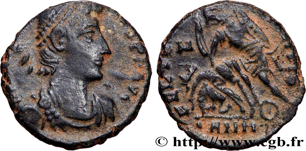 CONSTANTIUS II Demi-maiorina, (PB, Æ 3) XF