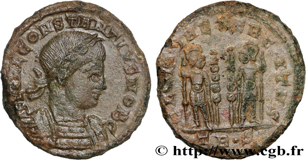 CONSTANTIUS II Centenionalis ou nummus AU/XF