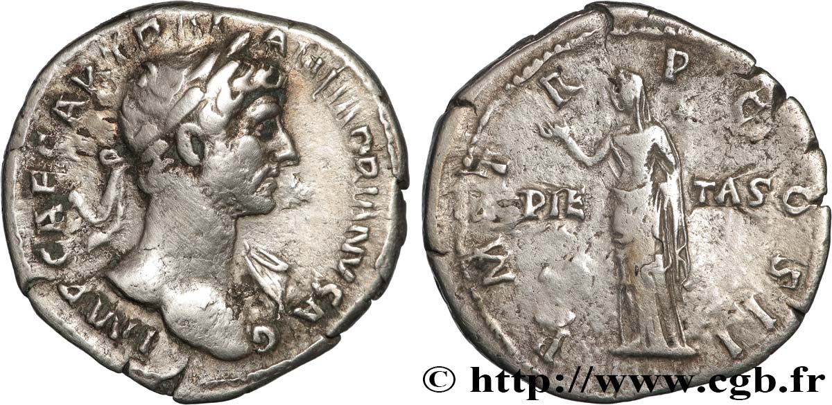 HADRIAN Denier XF