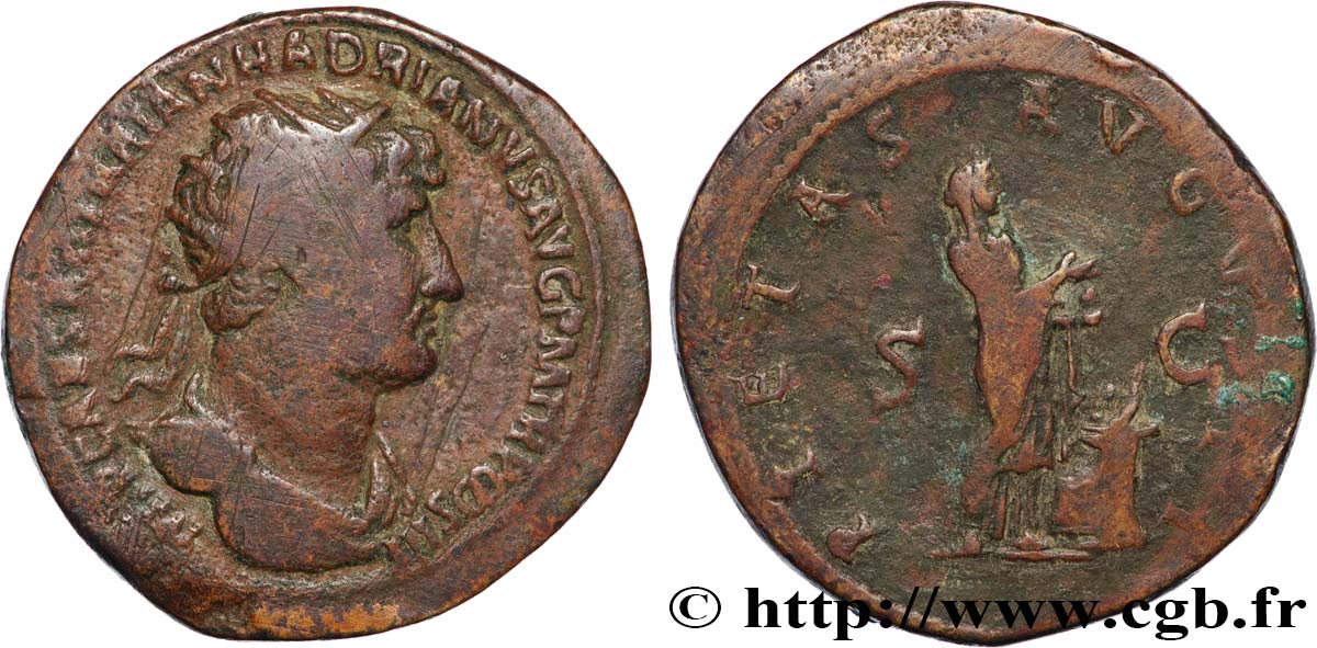 HADRIAN Dupondius VF