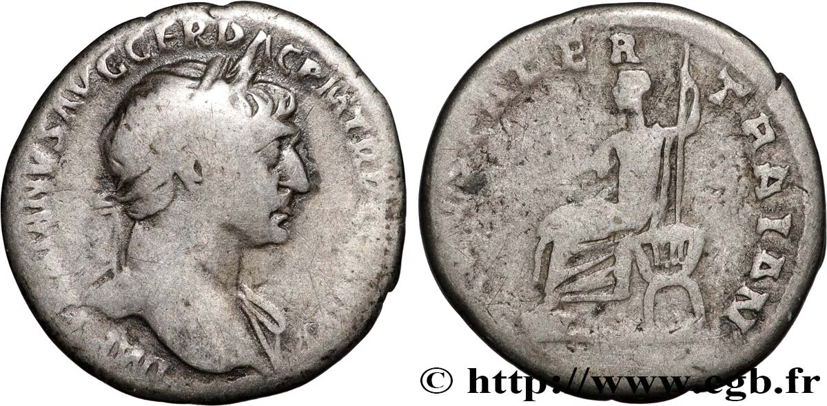 TRAJANUS and TRAJANUS SENIOR Denier VF/VF