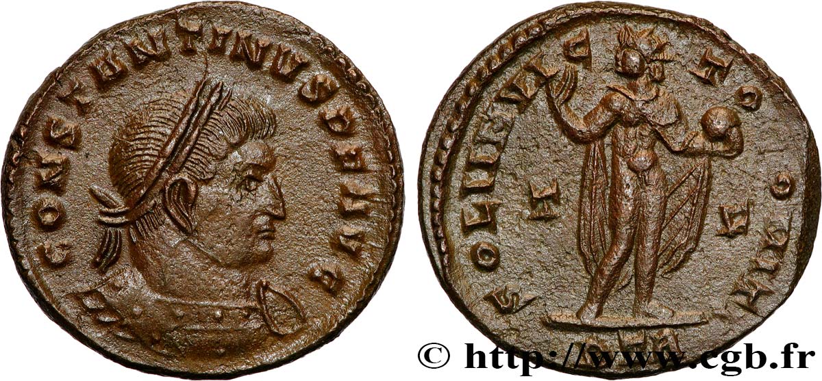 CONSTANTINUS I DER GROßE Follis ou nummus fVZ