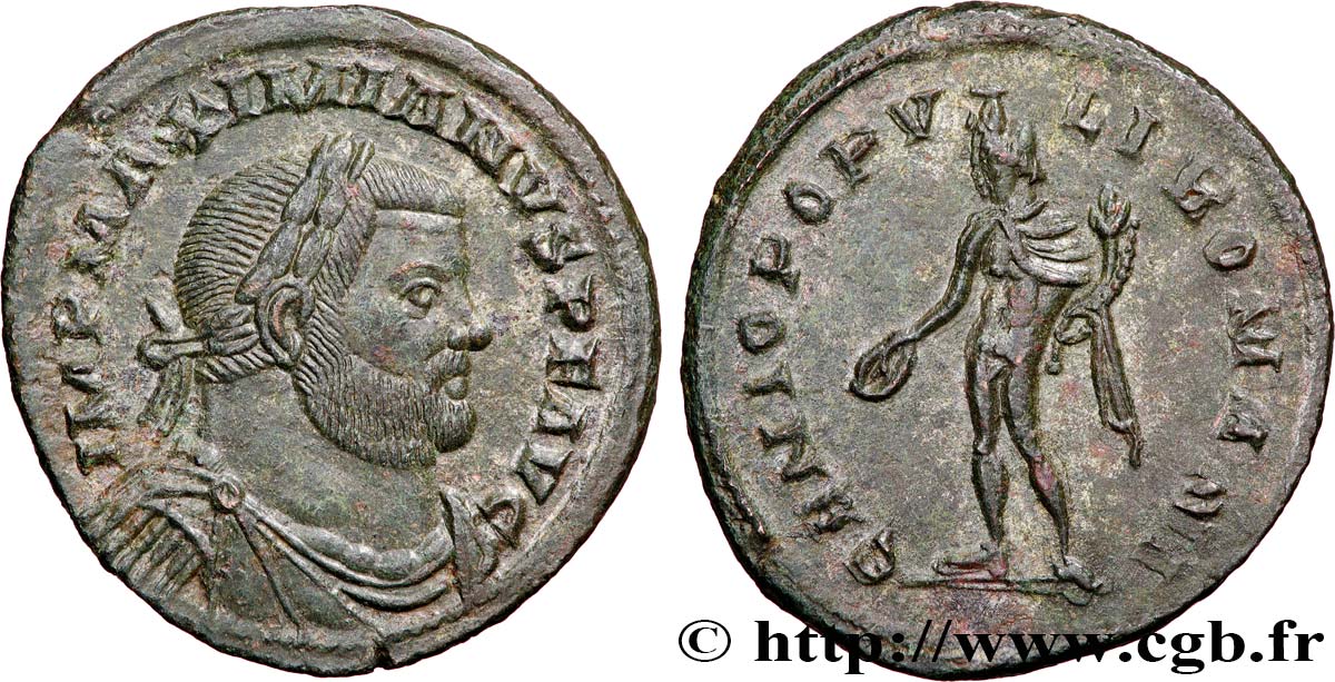 MAXIMIEN HERCULE Follis ou nummus SPL