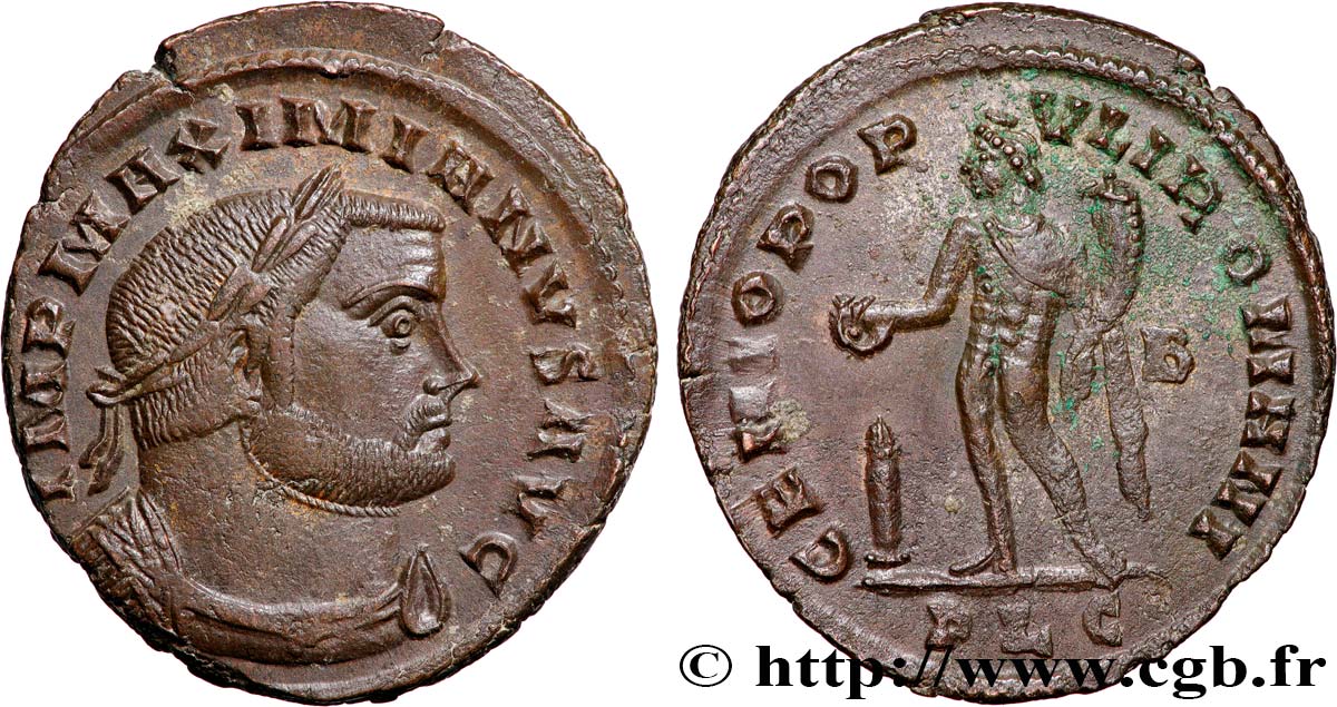 MASSIMIANO ERCOLE Follis ou nummus SPL