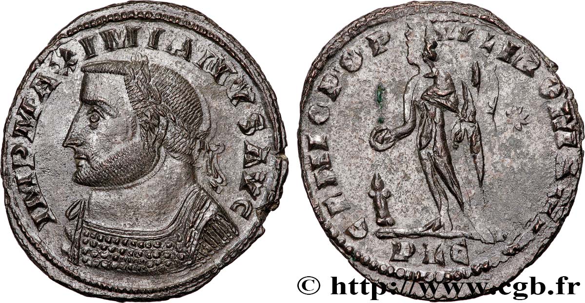 MAXIMIEN HERCULE Follis ou nummus SPL