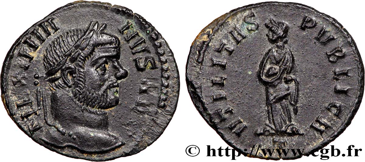 MAXIMIANUS HERCULIUS Huitième de follis ou quinaire AU