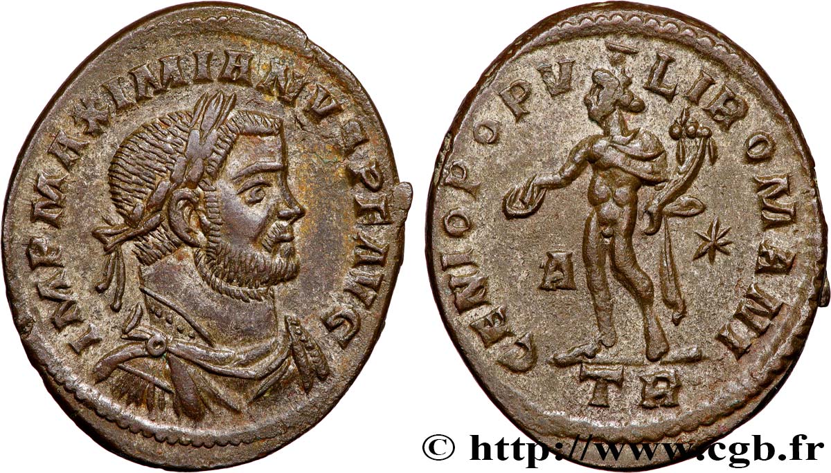 MAXIMIANUS HERCULIUS Follis ou nummus AU