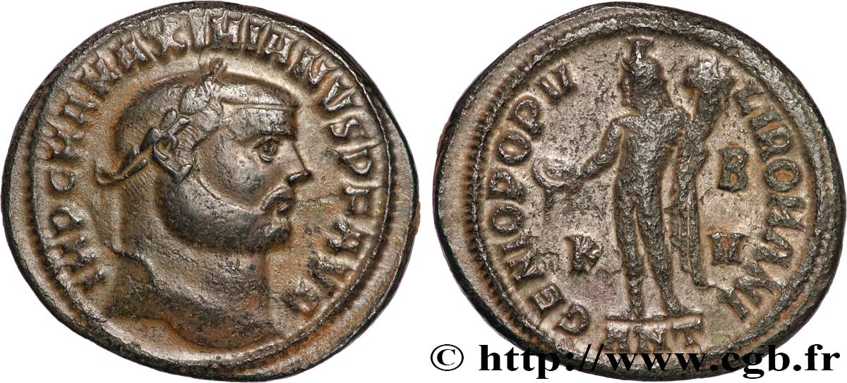 MAXIMIANUS HERCULIUS Follis ou nummus XF