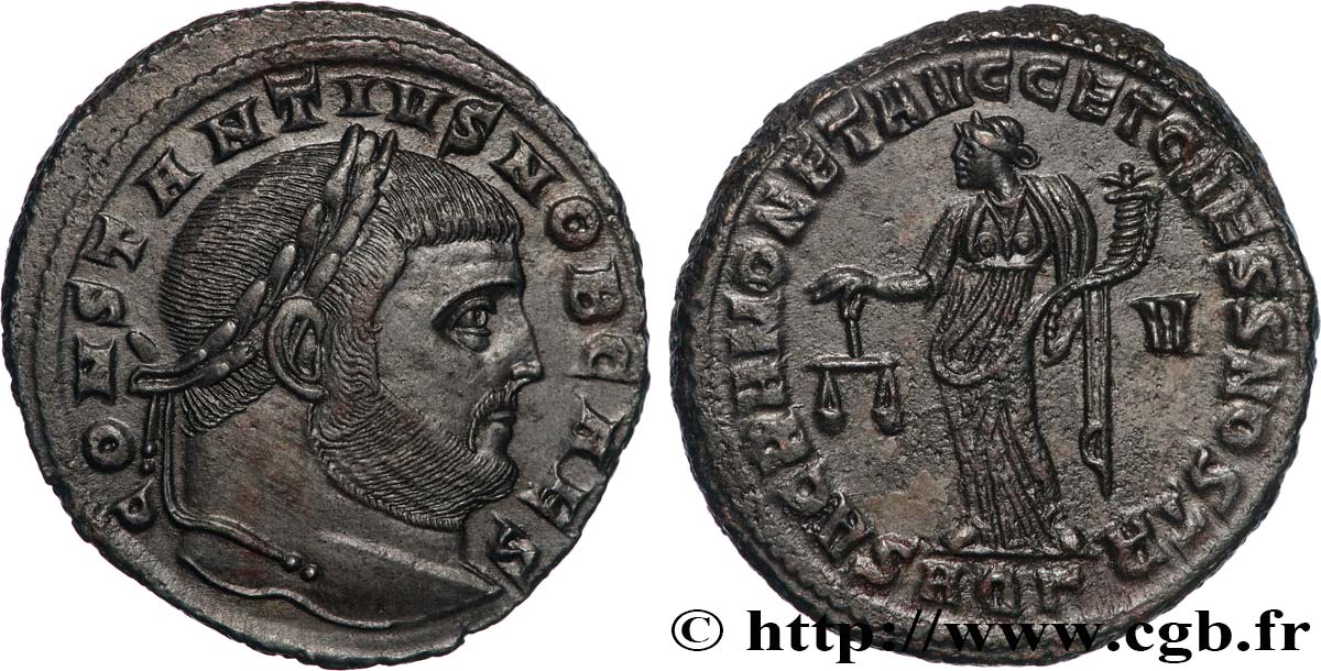 CONSTANTIUS I Follis ou nummus AU