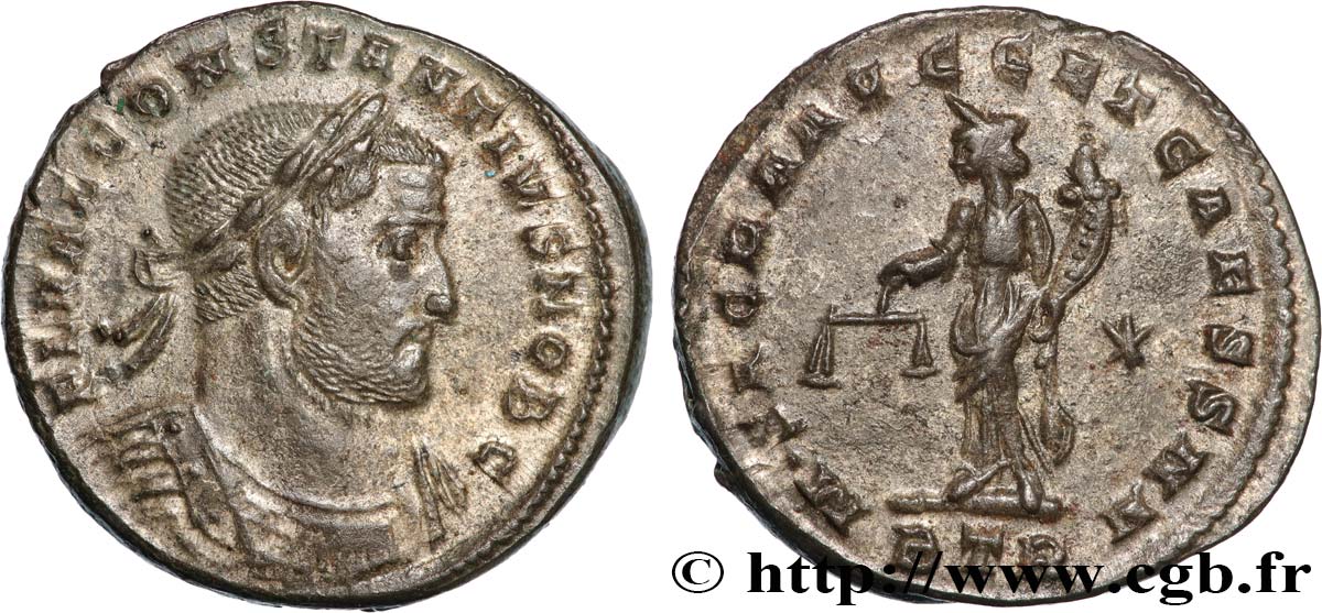 CONSTANTIUS I Follis ou nummus AU